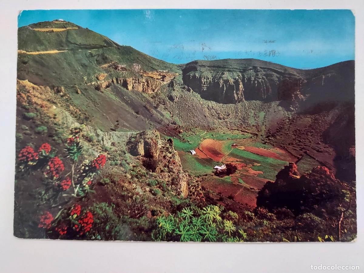 Postales: POSTAL LAS PALMAS GRAN CANARIA FAMOSO CRATER LA CALDERA PARADOR DE BANDAMA. 1965. CIRCULADA