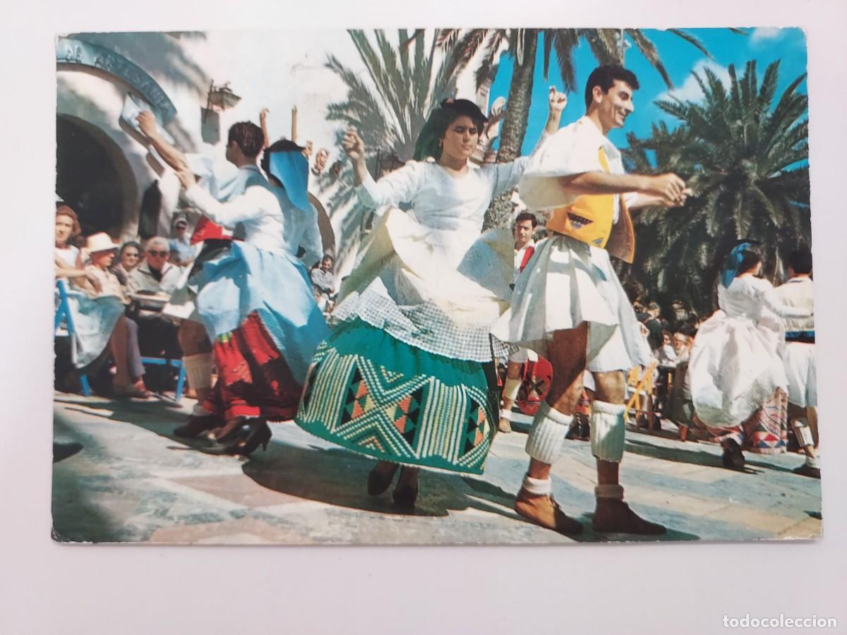 Postales: POSTAL LAS PALMAS GRAN CANARIA PUEBLO CANARIO TRAJES Y BAILES TIPICOS. 1963. CIRCULADA