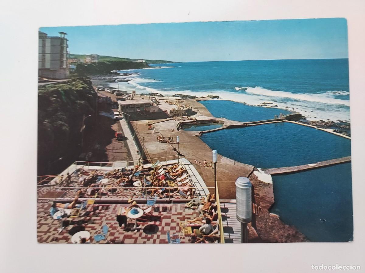 Postales: POSTAL BAJAMAR PISCINAS DESDE TERRAZAS HOTEL NAUTILUS. SIN CIRCULAR. TENERIFE. SABENA JET