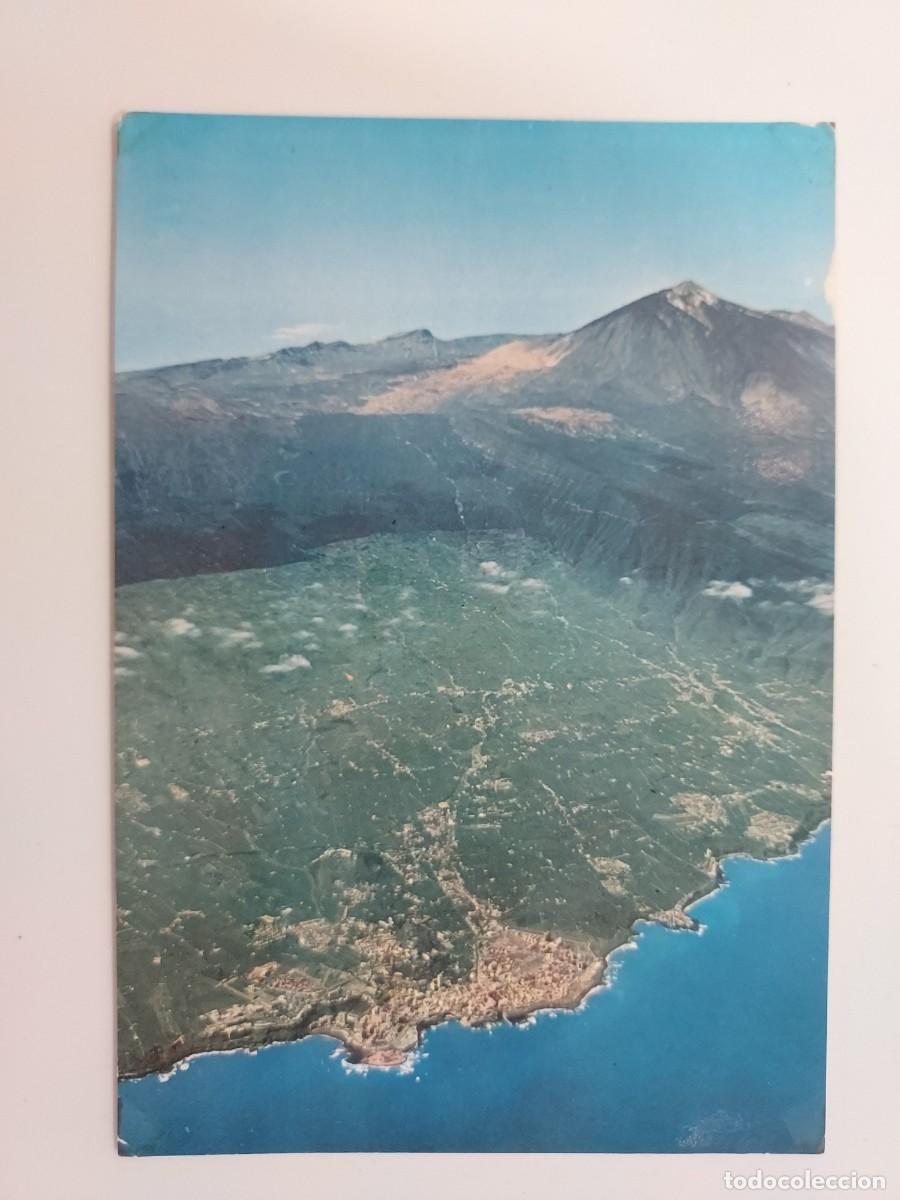 Postales: POSTAL PUERTO DE LA CRUZ VISTA AEREA Y TEIDE. SIN CIRCULAR. TENERIFE. EUROAFRICANA