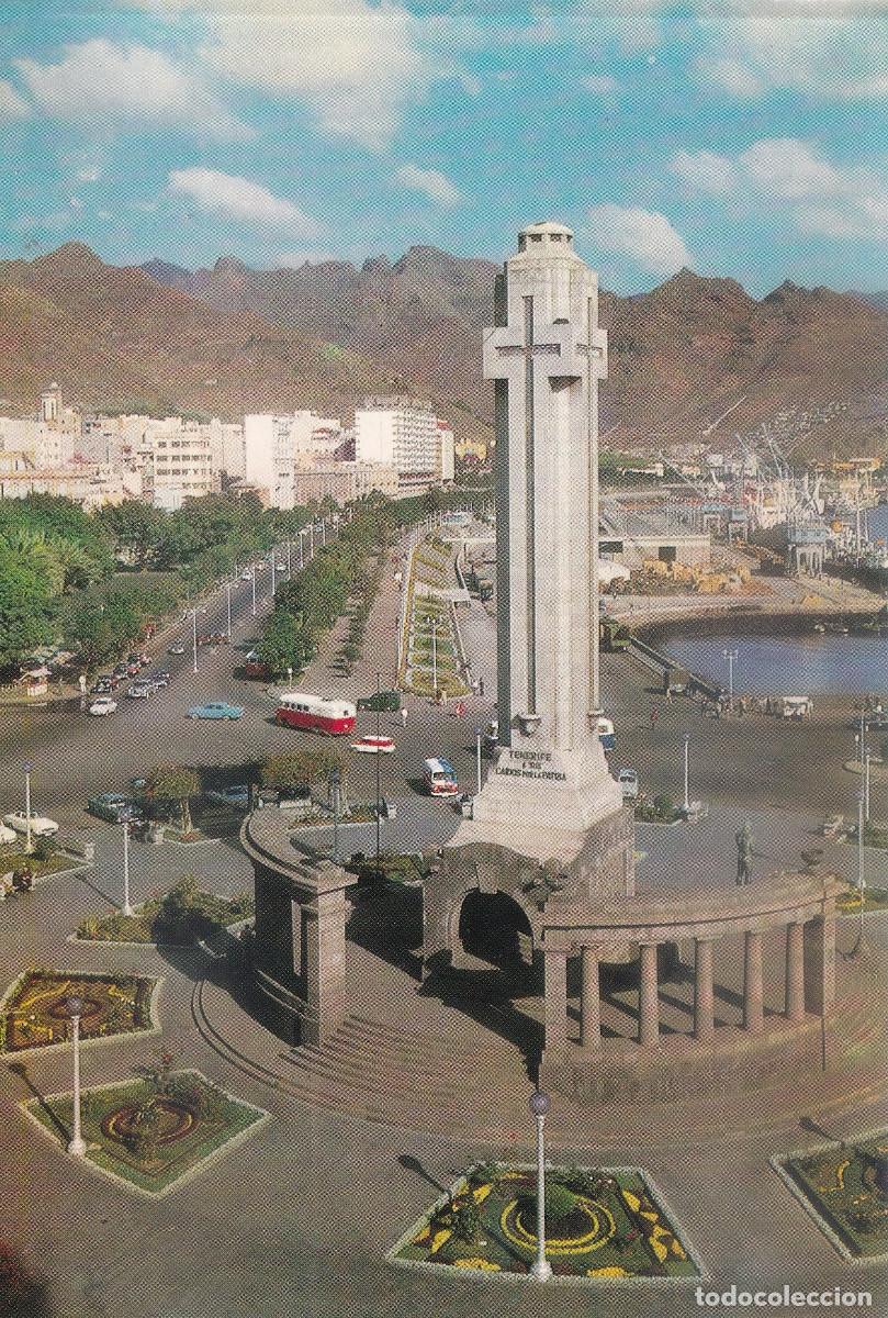 Postales: CANARIAS SANTACRUZ DE TENERIFE PLAZA DE ESPA&Ntilde;A AVENIDA DE ANAGA