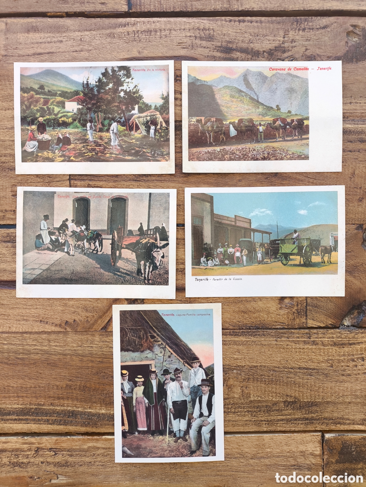 Postales: Lote 5 postales Tenerife colecci&oacute;n Serie Canarias en el Recuerdo Reproducciones Ed. CANARICARD