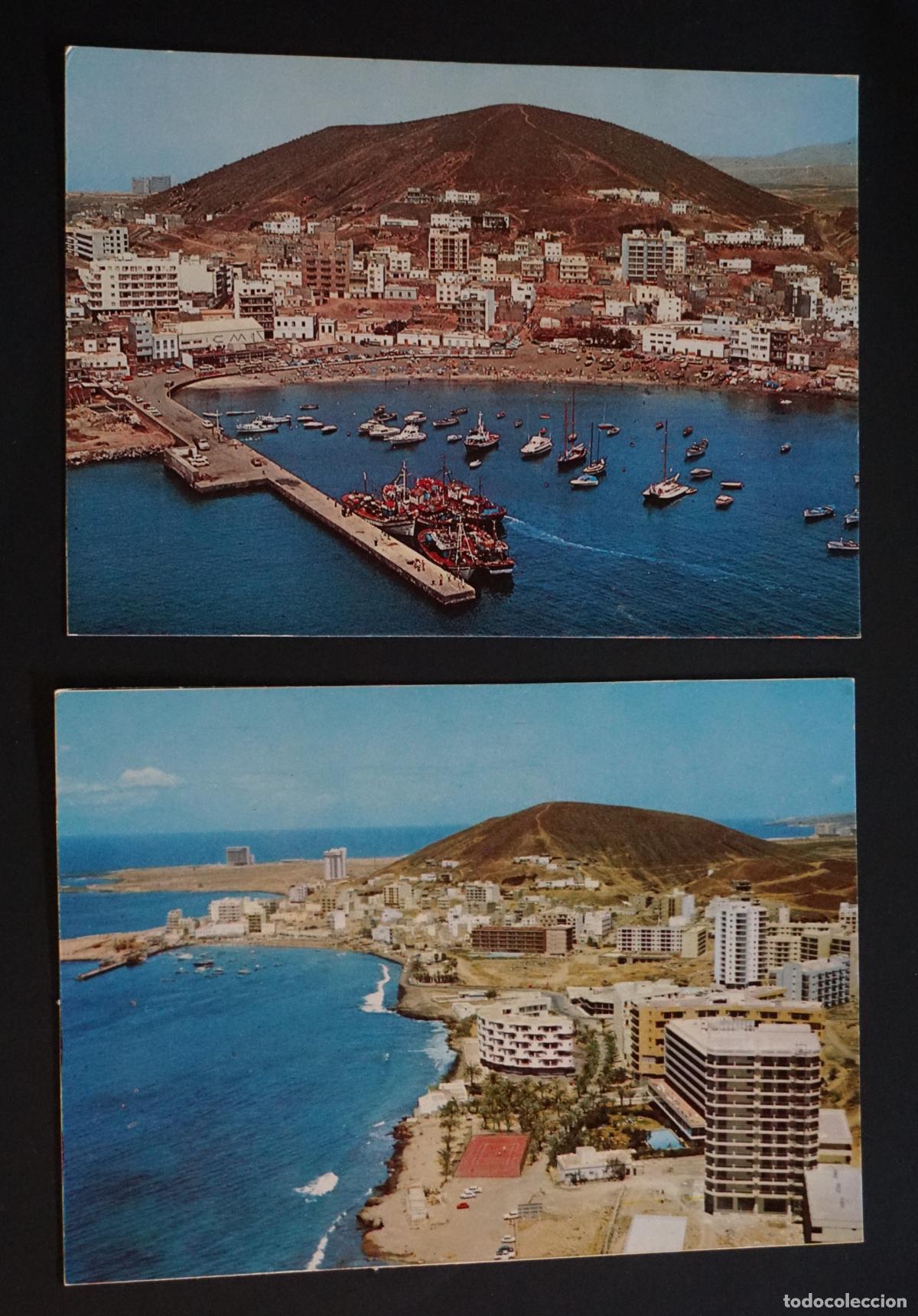 Postales: 2 postales de Los Cristianos (Tenerife). Sin circular editadas el a&ntilde;o 1973