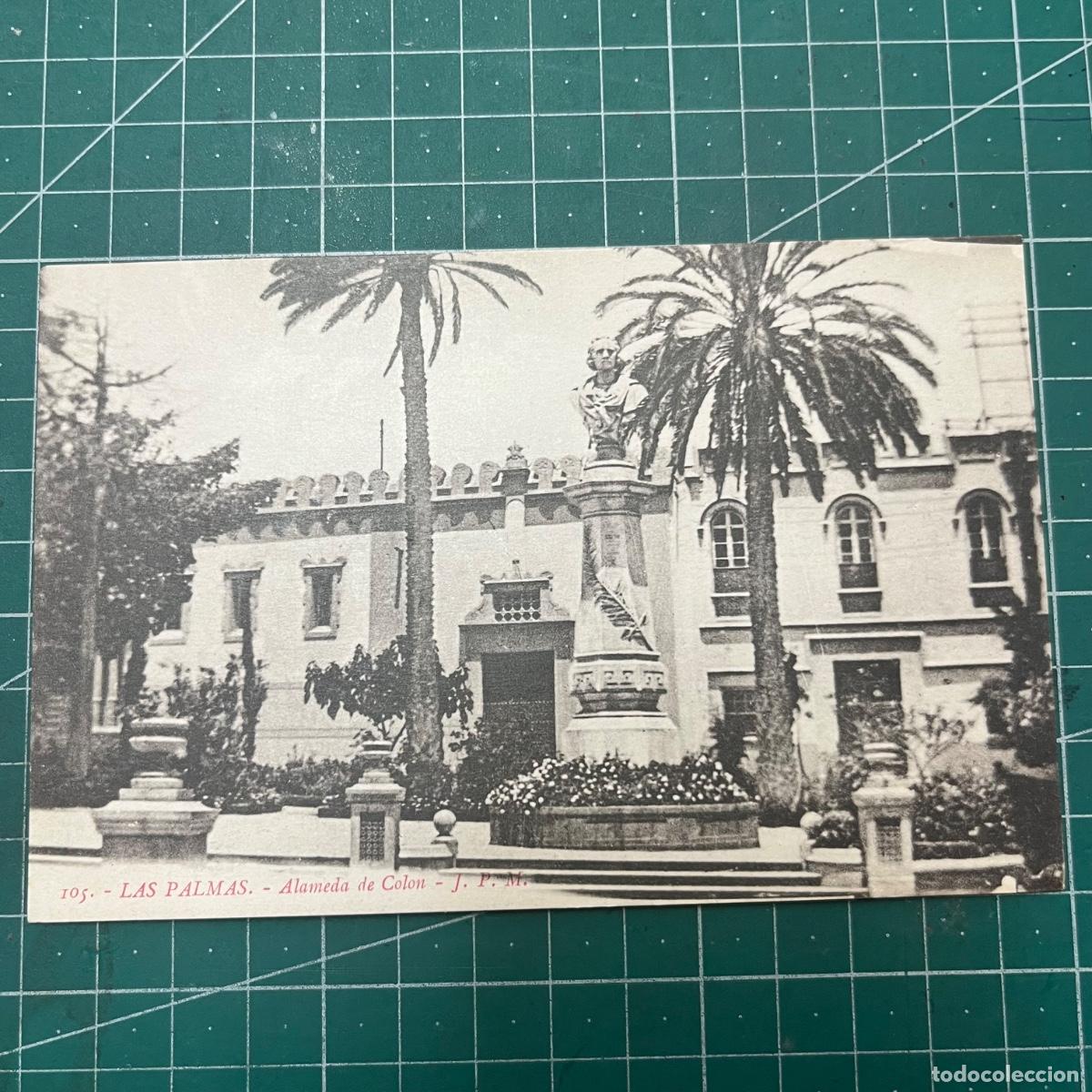 Postales: Postal antigua de Gran Canaria, Las Palmas, Alameda de Colon J. P. M.