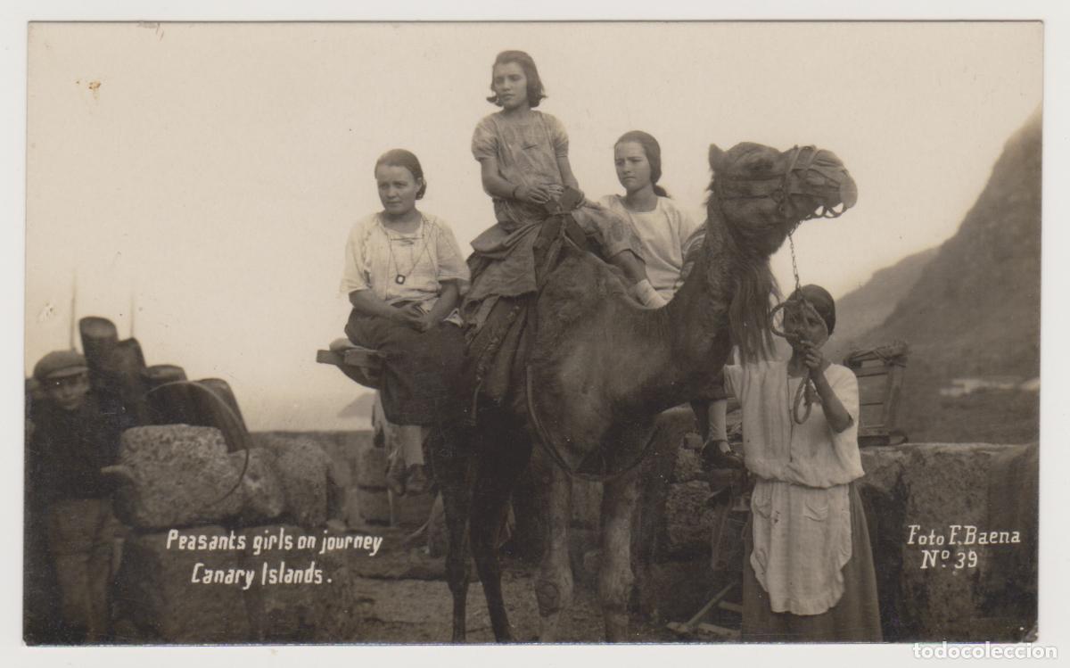 Postales: TARJETA POSTAL - CANARY ISLANDS - PEASANTS GIRLS ON JOURNEY - N&ordm; 39 - FOTO F. BAENA