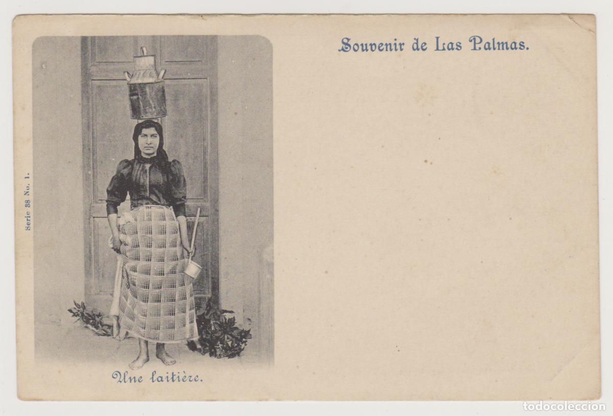 Postales: TARJETA POSTAL - SOUVENIR DE LAS PALMAS - UNE LAITI&Egrave;RE - SERIE 88, N&ordm; 1