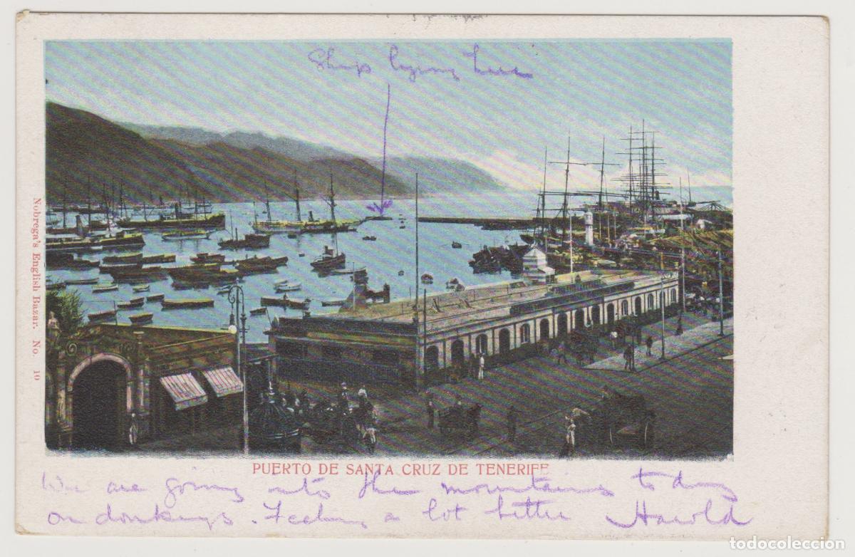 Postales: TARJETA POSTAL - PUERTO DE SANTA CRUZ DE TENERIFE - N&ordm; 10 - NOBREGA'S ENGLISH BAZAR