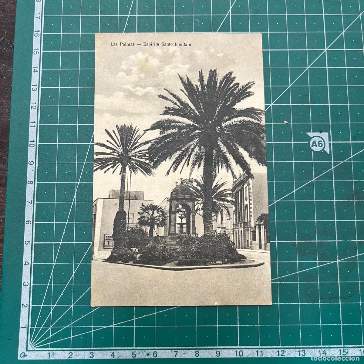 Postales: Postal antigua de Canarias, Las Palmas, fuente esp&iacute;ritu Santo bazar Aleman