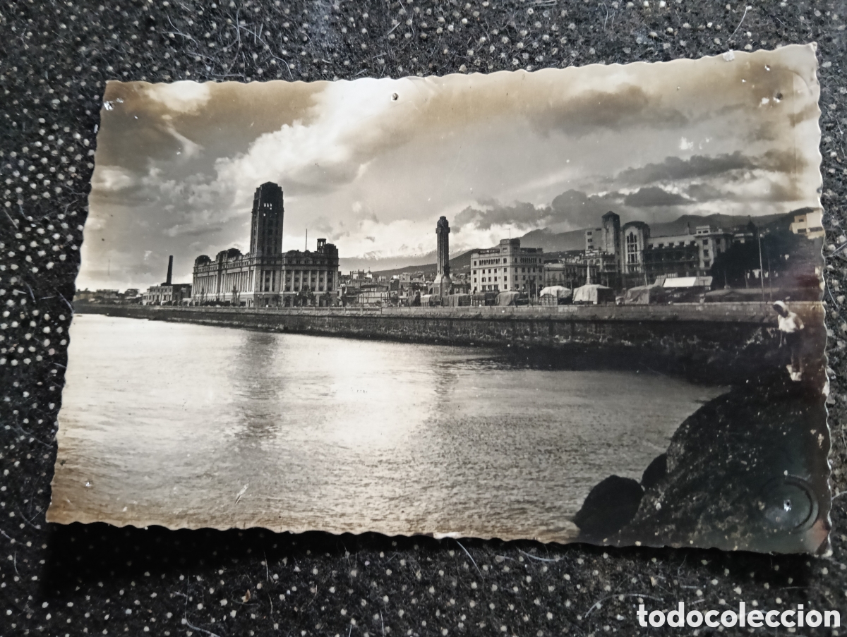 Postales: ANTIGUA FOTO POSTAL DE SANTA CRUZ DE TENERIFE - PLAZA DE ESPA&Ntilde;A DESDE EL MUELLE