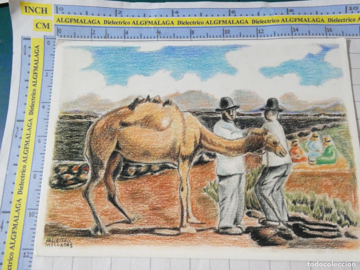 Postales: POSTAL DE FUERTEVENTURA. DIBUJO CAMPESINOS CAMELLO. JANE MILLARES SALL. 2717