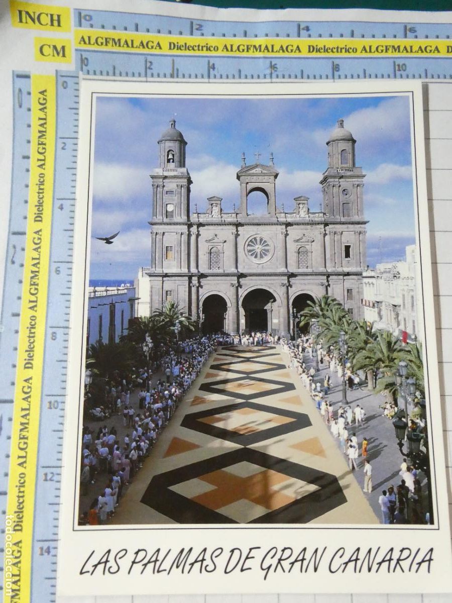 Postales: POSTAL DE GRAN CANARIA. CATEDRAL D&Iacute;A DE FIESTA. 3 PATRONATO TURISMO. 2740