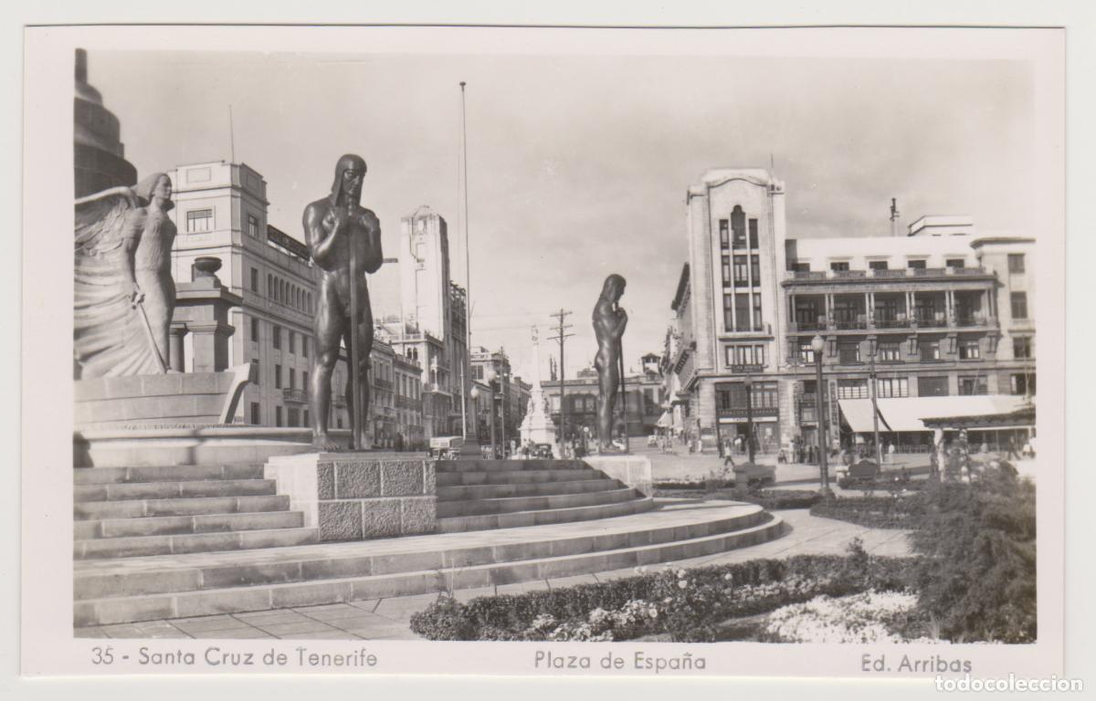Postales: TARJETA POSTAL - SANTA CRUZ DE TENERIFE - N&ordm; 35 - PLAZA DE ESPA&Ntilde;A - ED. ARRIBAS