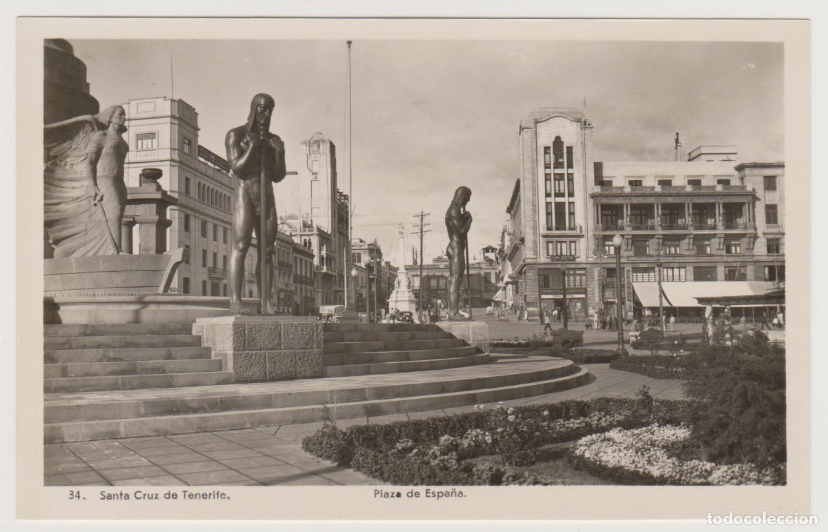Postales: TARJETA POSTAL - SANTA CRUZ DE TENERIFE - N&ordm; 34 - PLAZA DE ESPA&Ntilde;A
