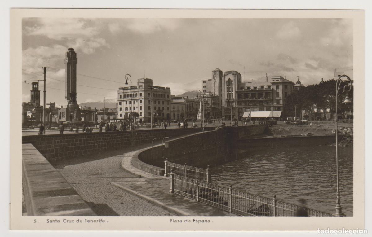 Postales: TARJETA POSTAL - SANTA CRUZ DE TENERIFE - PLAZA DE ESPA&Ntilde;A - N&ordm; 5