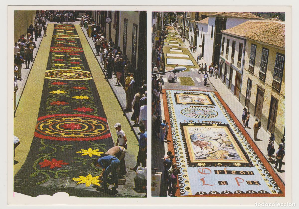 Postales: TARJETA POSTAL - TENERIFE - LA LAGUNA - TAPIZ FLORAL DEL CORPUS CHRISTI - LITOMAYPE SA