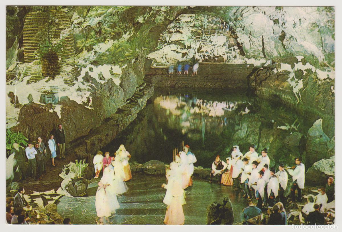 Postales: TARJETA POSTAL - LANZAROTE -BAILES TIPICOS EN EL INTERIOR DE LOS JAMEOS DEL AGUA-N&ordm; 37- FOTO GABRIEL