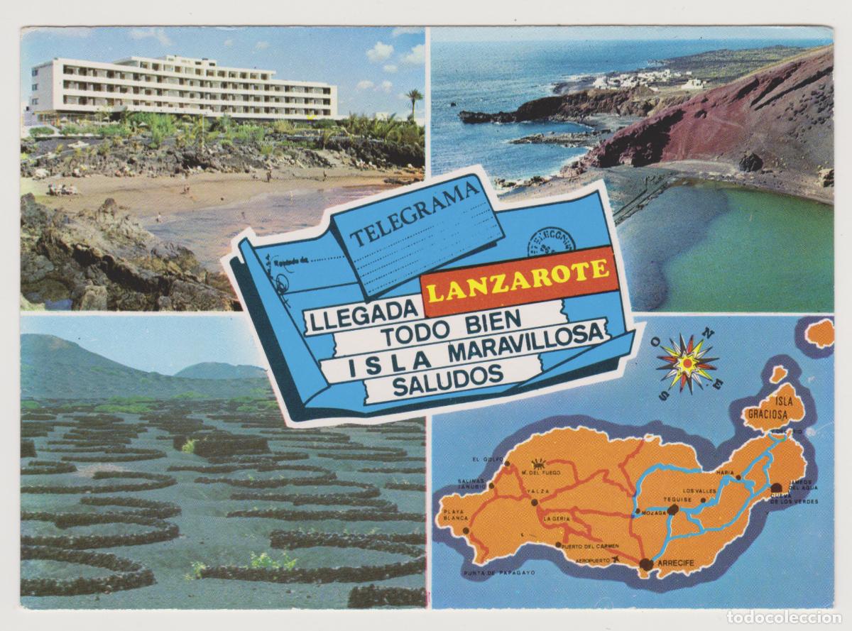 Postales: TARJETA POSTAL - LANZAROTE - ISLA DE LOS VOLCANES - COLECCION LAS AFORTUNADAS - COMERCIAL SILVA