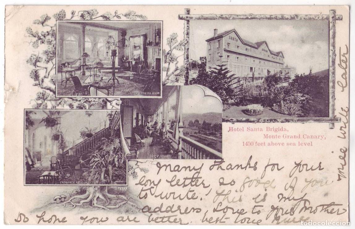 Postales: Las Palmas de Gran Canaria: Hotel Santa Br&iacute;gida. Sin dividir. Circulada (Anterior a 1905)