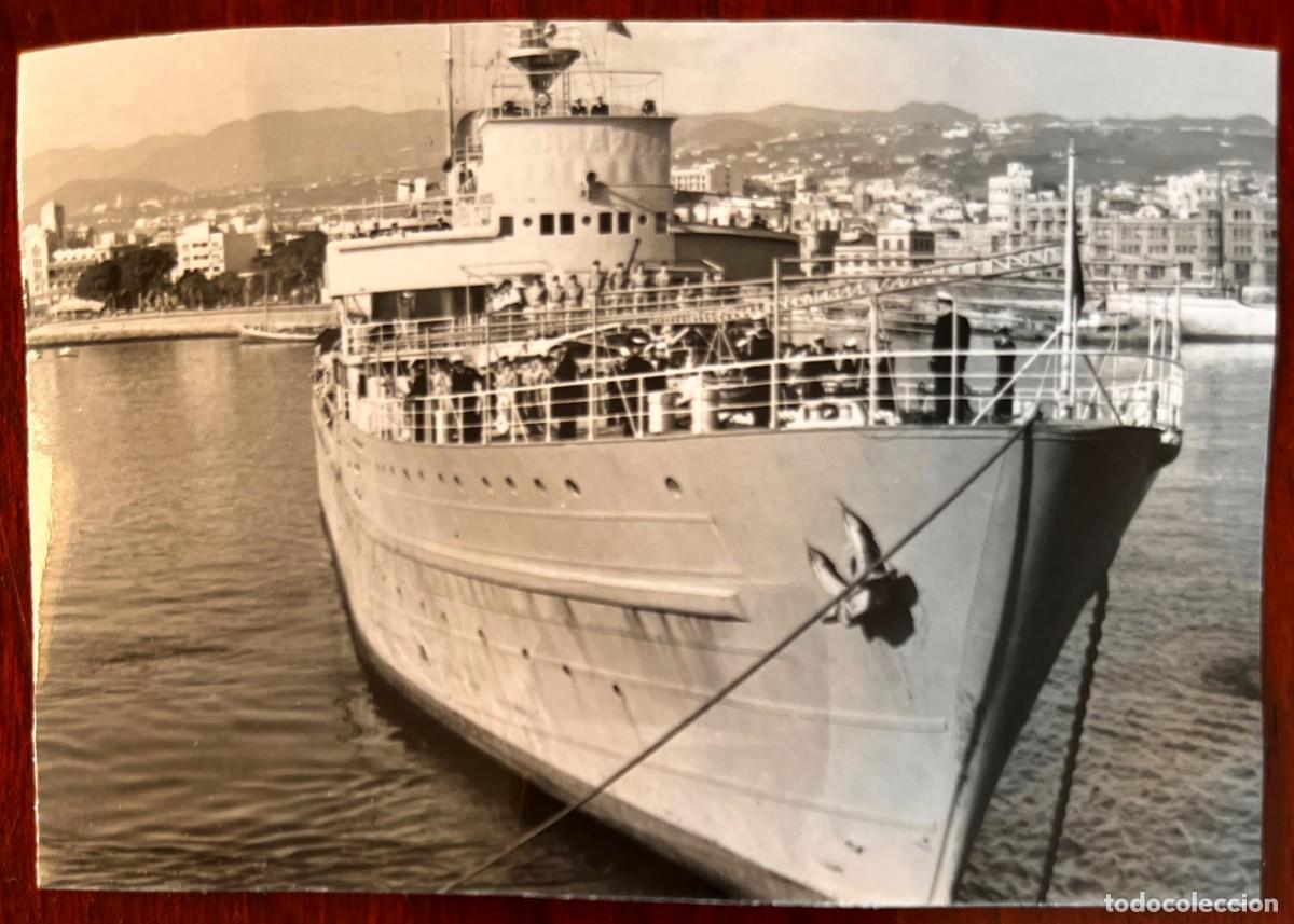 Postales: FOTOGRAF&Iacute;A ORIGINAL BUQUE A957 KAMINA, PUERTO DE SANTA CRUZ DE TENERIFE, A&Ntilde;OS 60