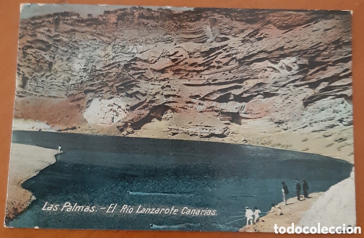 Postales: Postal Las Palmas. El r&iacute;o Lanzarote. Coloreada. Escrita y circulada. R10168