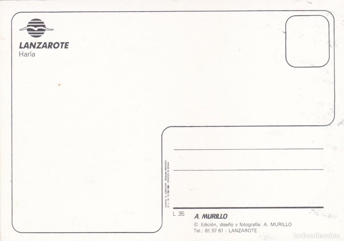 Postales: ISLA DE LANZAROTE. HAR&Iacute;A (1989) - Foto 2