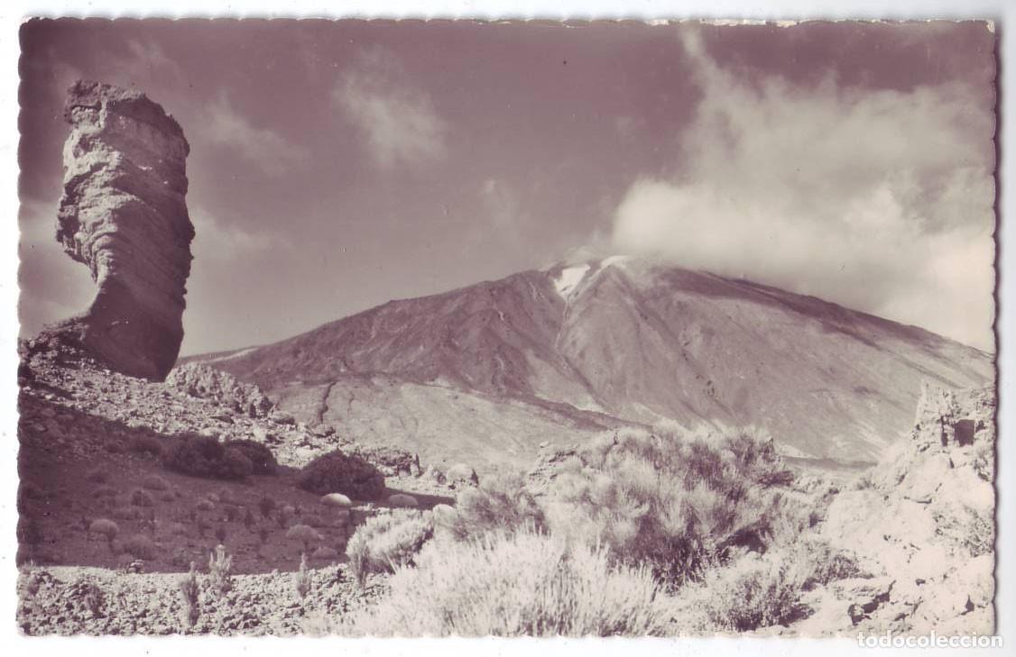 Postales: Santa Cruz de Tenerife: Paisaje de las Ca&ntilde;adas y Teide. Ediciones Lujo. No circulada (A&ntilde;os 50)