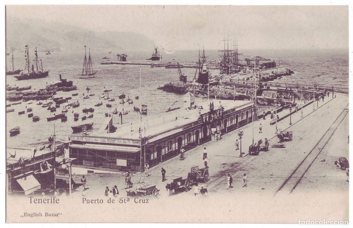 Postales: Tenerife: Puerto de Santa Cruz. English Bazar. Sin dividir. No circulada (Anterior a 1905)
