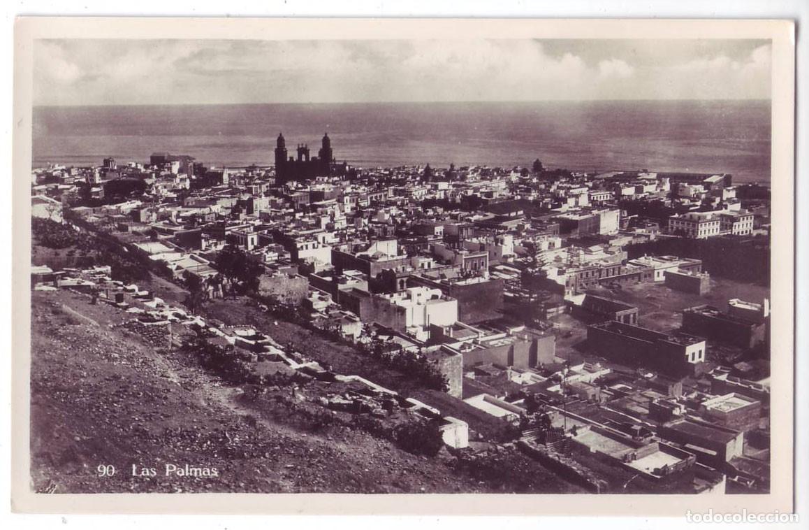 Postales: Las Palmas de Gran Canaria: Vista parcial. Bazar Alem&aacute;n. No circulada (A&ntilde;os 20-30)