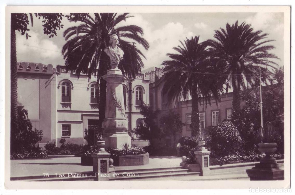Postales: Las Palmas de Gran Canaria: Plaza de Col&oacute;n. Bazar Alem&aacute;n. No circulada (A&ntilde;os 20-30)