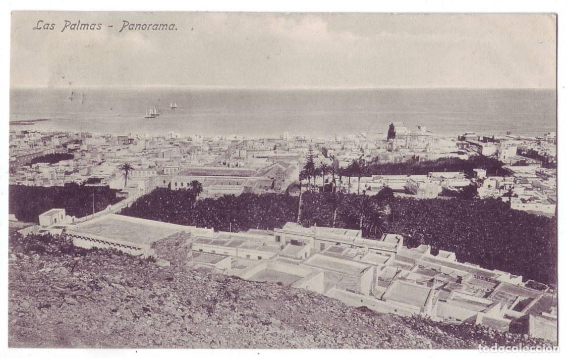 Postales: Las Palmas de Gran Canaria: Panorama. Rodrigues Bros. Circulada (A&ntilde;os 10)