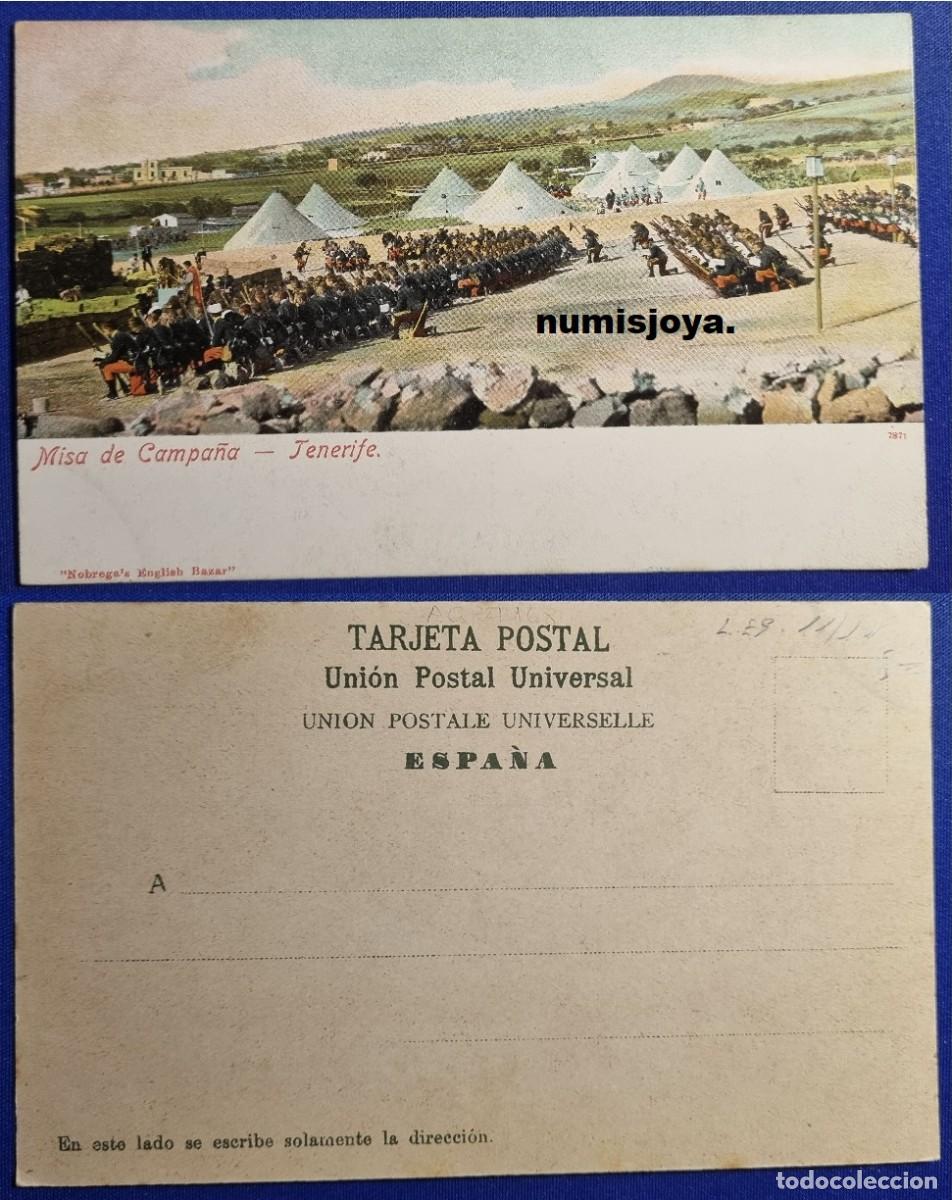 Postales: Postal TENERIFE (Espa&ntilde;a) MISA DE CAMPA&Ntilde;A a&ntilde;o 1900. Uni&oacute;n Postal Universal.