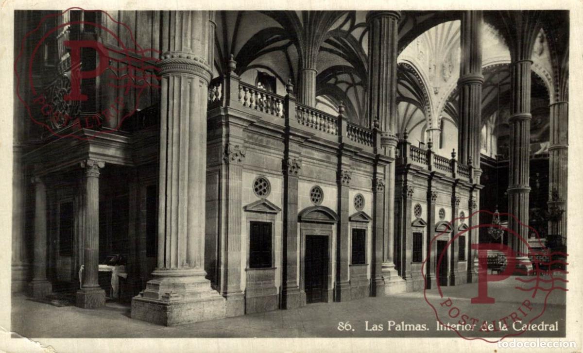Postales: LAS PALMAS DE GRAN CANARIA. Interior De La Catedral. GRAN CANARIA. ISLAS CANARIA. ESPA&Ntilde;A ESPAGNE SPA