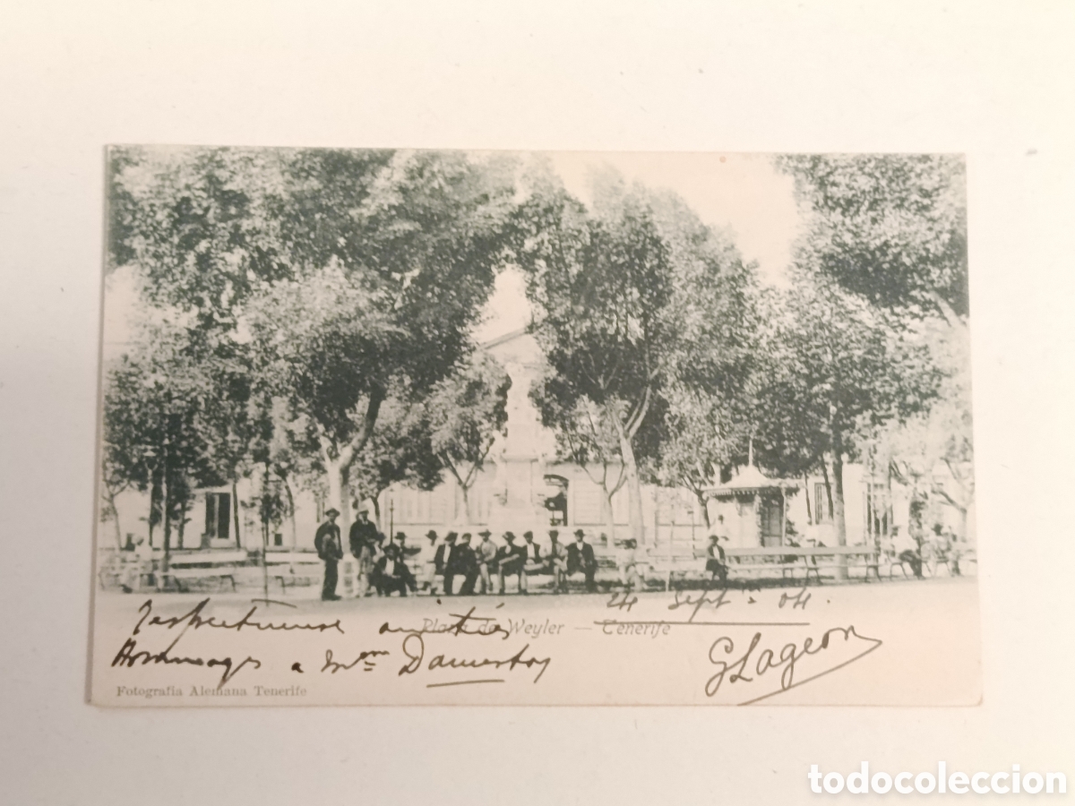 Postales: Postal antigua de Tenerife.Plaza de Weyler.