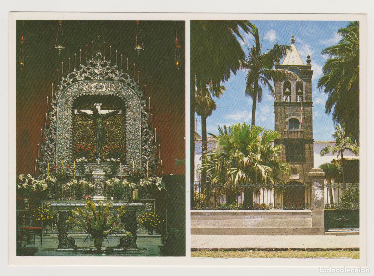Postales: TARJETA POSTAL - TENERIFE - LA LAGUNA - STMO. CRISTO DE LA LAGUNA Y FACHADA INST. - AYUNT. LA LAGUNA