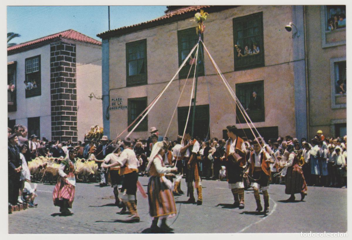 Postales: TARJETA POSTAL - TENERIFE - LA LAGUNA - ROMERIA SAN BENITO, DANZA TIPICA - VICTOR GONZALEZ DELGADO