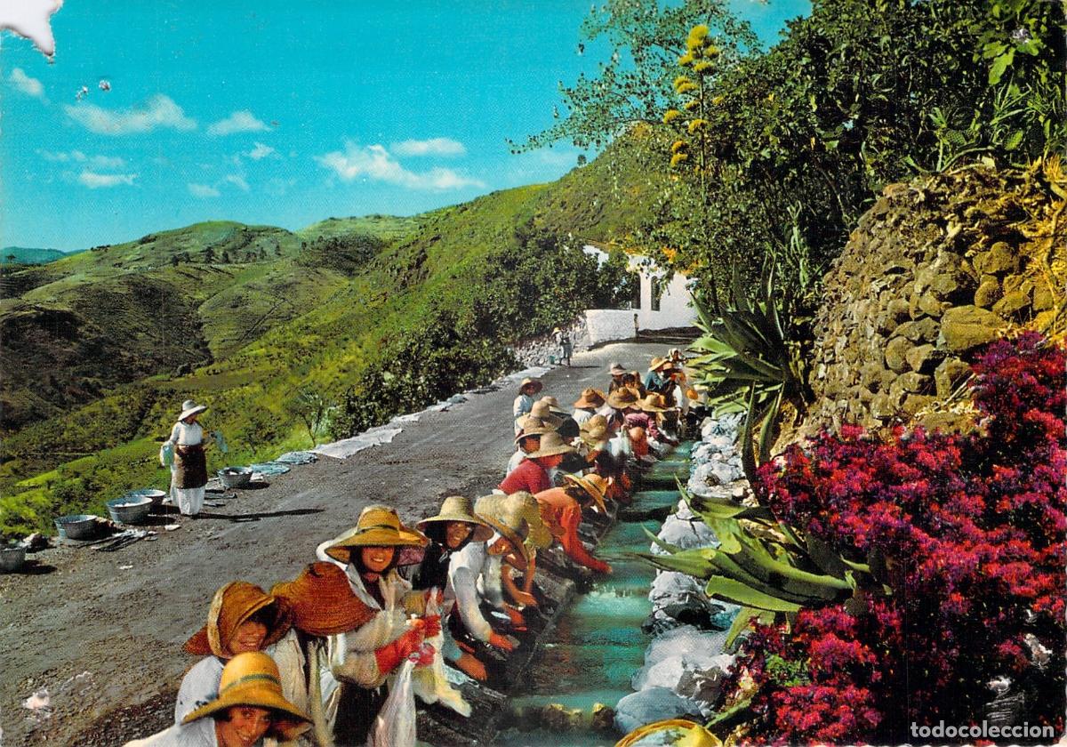 Postales: Postal de lavanderas tradicionales en Valleseco, Gran Canaria