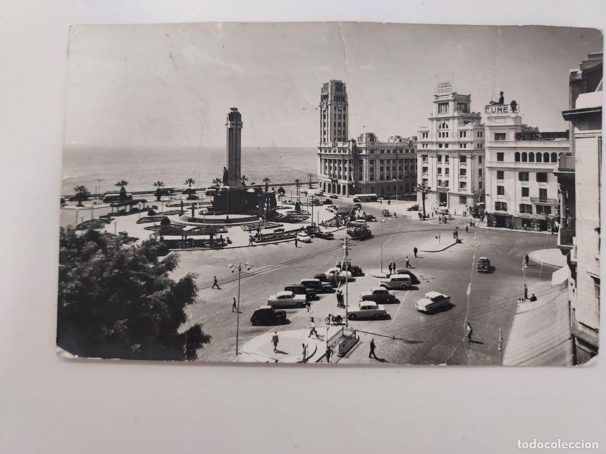 Postales: POSTAL SANTA CRUZ DE TENERIFE PLAZA DE ESPA&Ntilde;A. ESCRITA 1959. SICILIA 17. CON ARRUGAS
