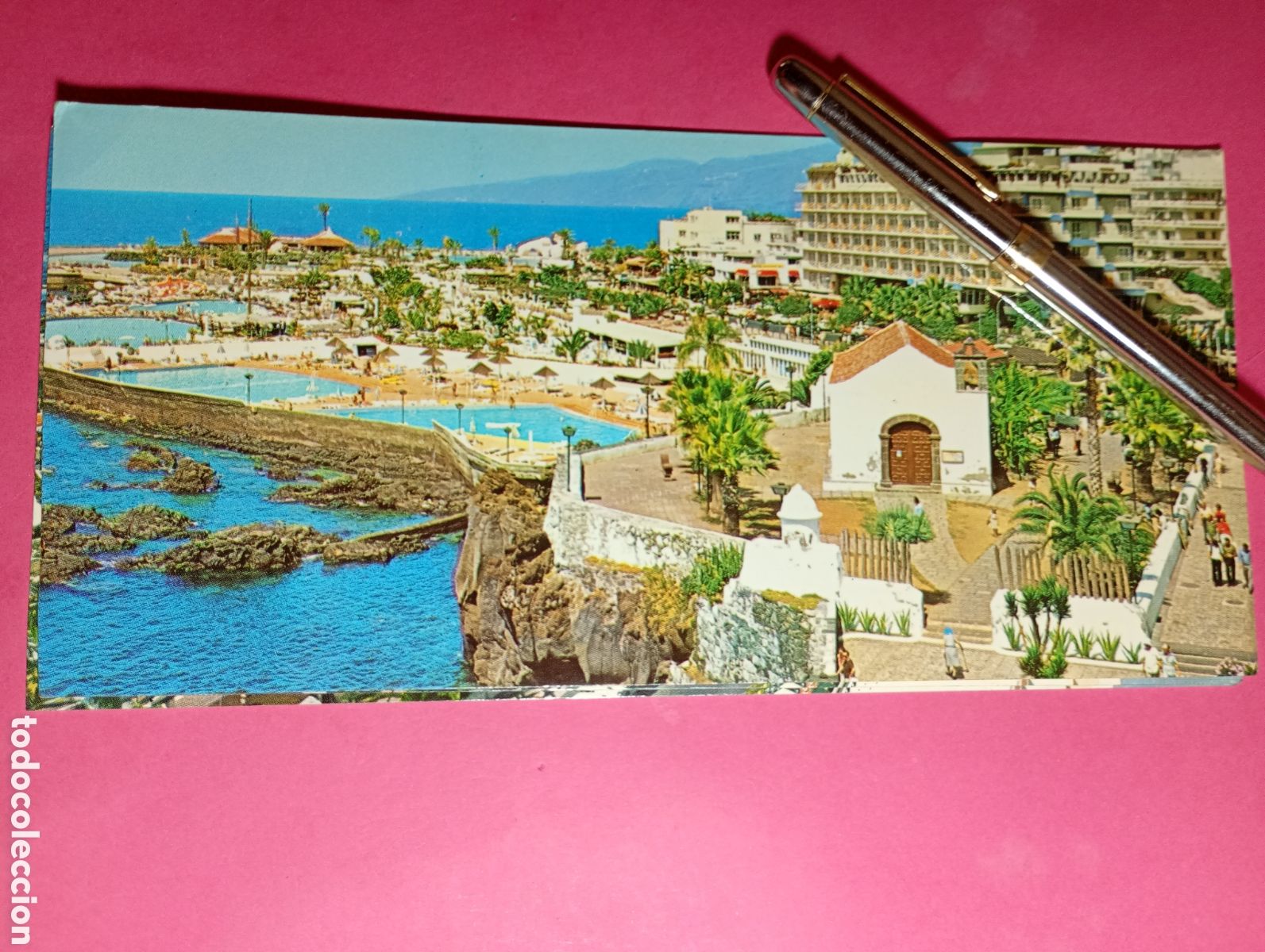Postales: PUERTO DE LA CRUZ TENERIFE LOTE 2 POSTALES DIFERENTES COLOR DOBLE LONGITUD CIRCULADAS O ESCRITAS