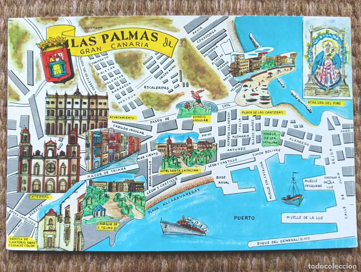 Postales: LAS PALMAS DE GRAN CANARIAS - PLANO - MAPA - ED. FRESMO
