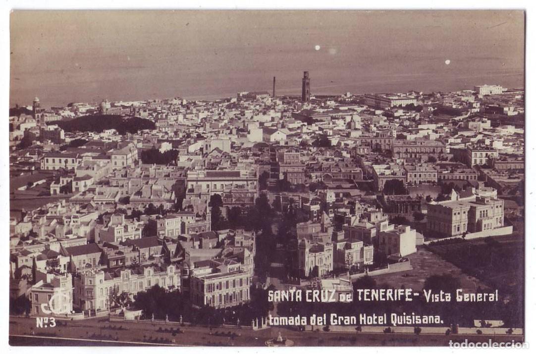 Postales: Santa Cruz de Tenerife: Vista general tomada del Gran Hotel Quisisana. J.G. Circulada (A&ntilde;os 20)