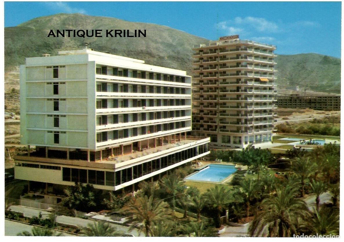 Postales: TENERIFE / PLAYA DE LOS CRISTIANOS N&ordm; 3071 VISTA PARCIAL HOTELES / COLECCION PERLA / SIN FRANQUEAR