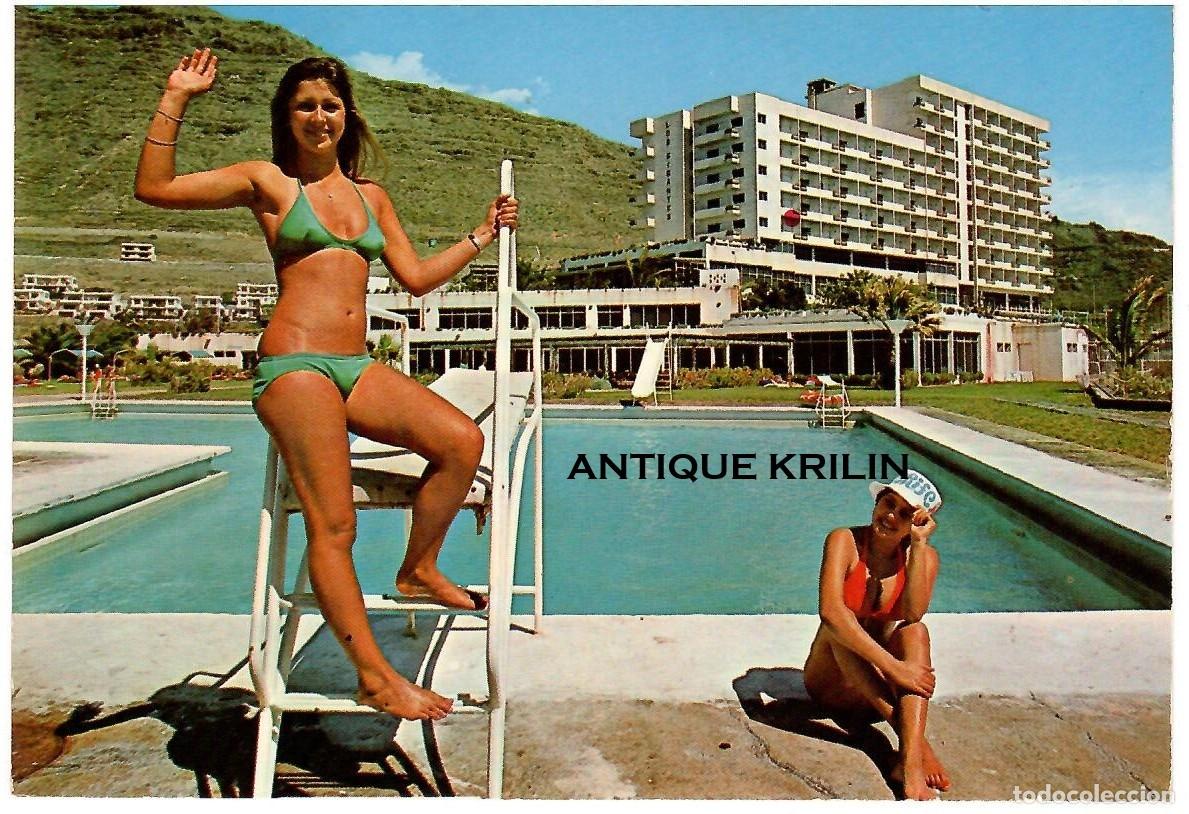 Postales: TENERIFE / PISCINA HOTEL LOS GIGANTES / EUROAFRICANA GI 1 / SIN FRANQUEAR