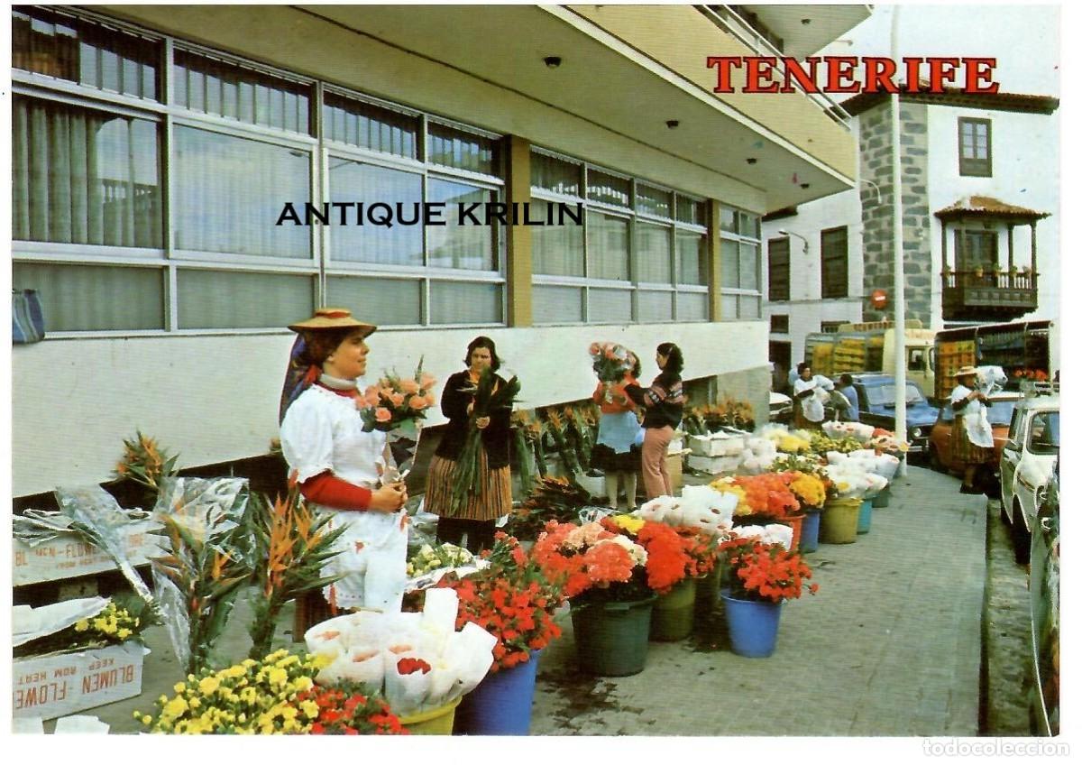 Postales: TENERIFE / PUERTO DE LA CRUZ N&ordm; 5556 MERCADO FLORES / COLECCION PERLA / SIN FRANQUEAR