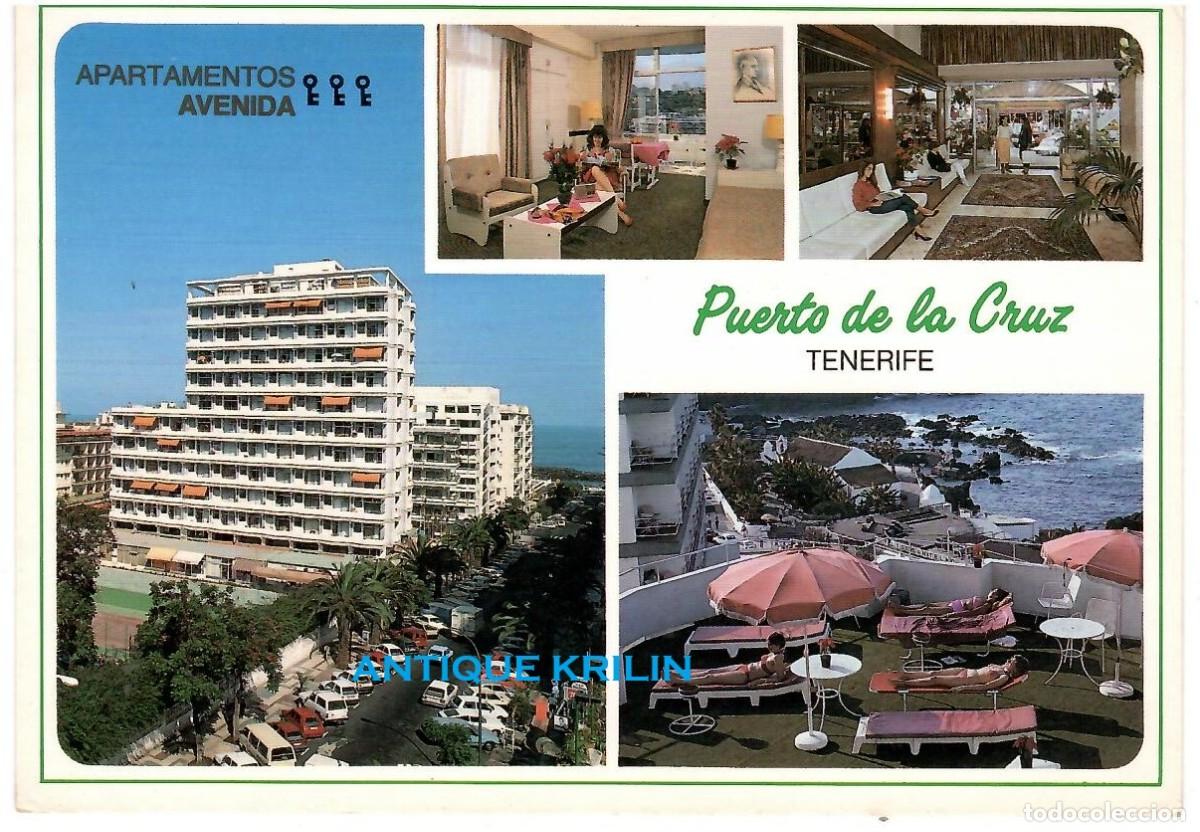 Postales: TENERIFE / PUERTO DE LA CRUZ / APARTAMENTOS AVENIDA / SIN FRANQUEAR