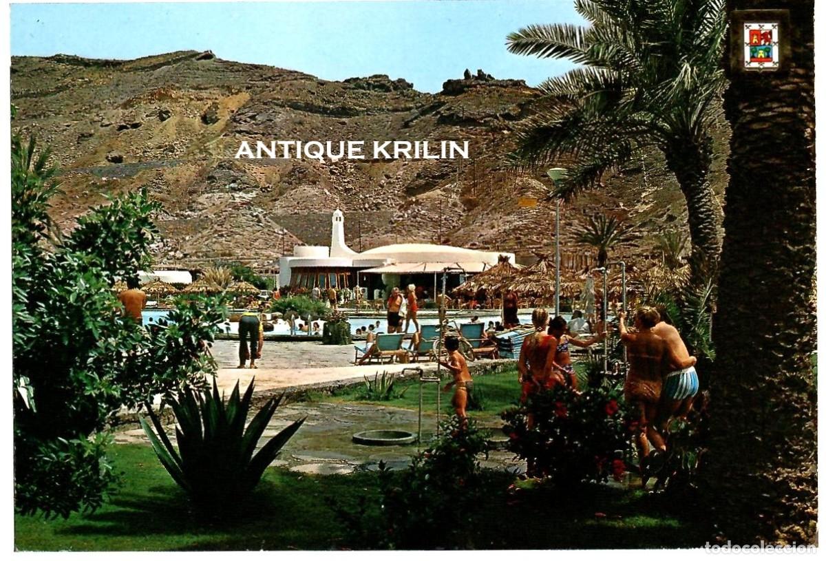 Postales: GRAN CANARIA / PUERTO RICO N&ordm; 344 RESTAURANTE Y PISCINA / ESCUDO DE ORO / SIN FRANQUEAR