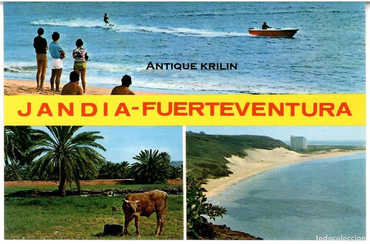 Postales: FUERTEVENTURA / JANDIA N&ordm; 6681 VARIAS VISTAS / EDICIONES ISLAS / SIN FRANQUEAR