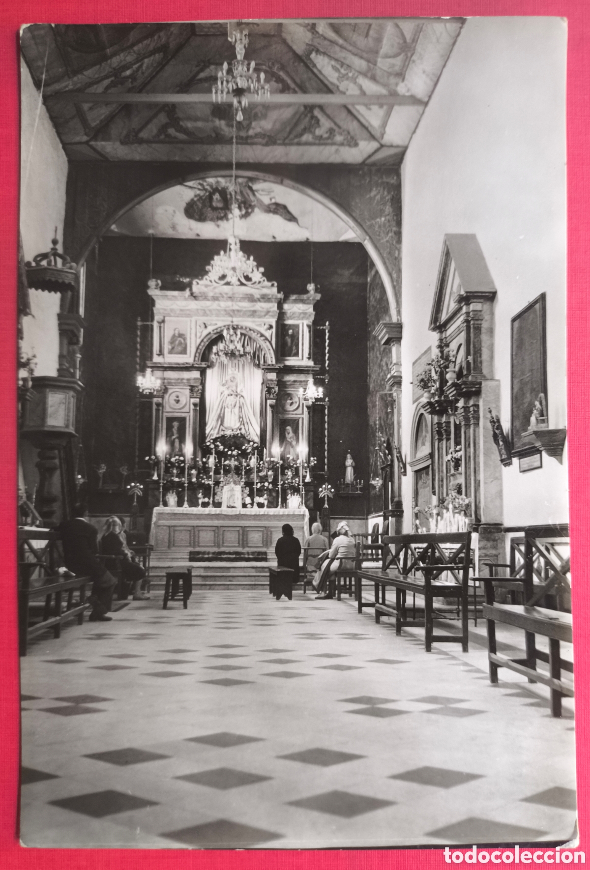 Postales: CANDELARIA ALTAR BASILICA POSTAL FOTOGR&Aacute;FICA TENERIFE C. 1965