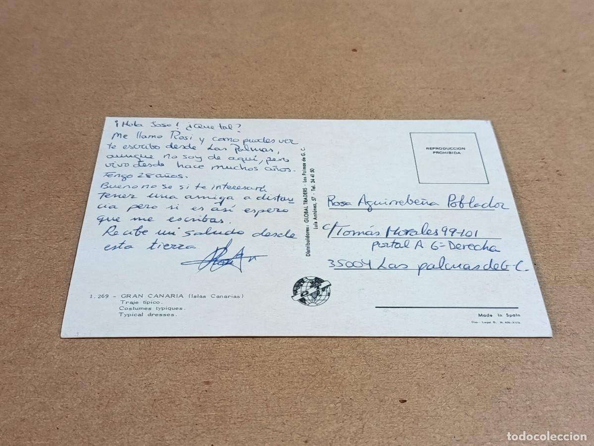Postales: GRAN CANARIA - POSTAL TRAJE T&Iacute;PICO - Foto 2
