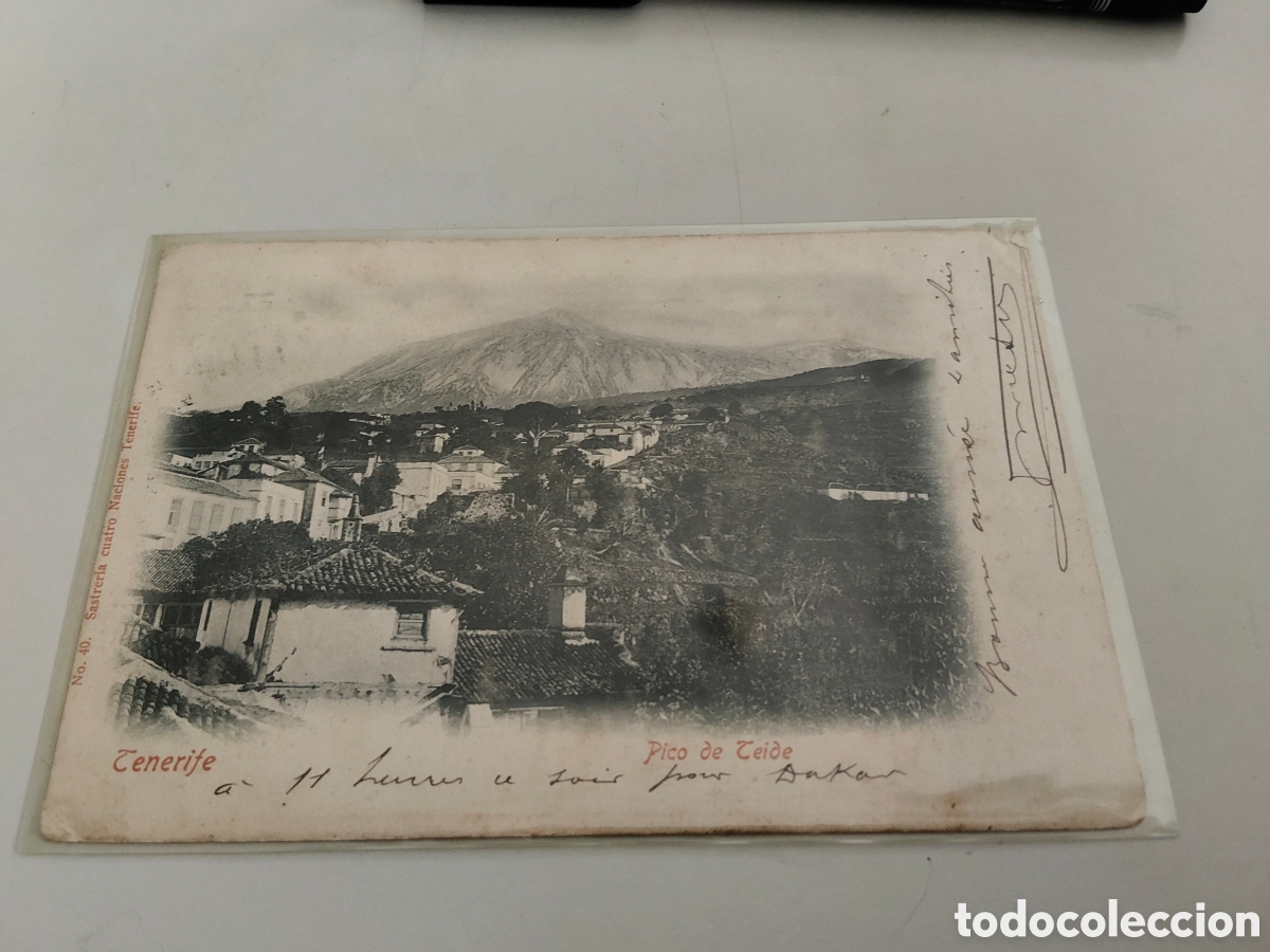 Postales: Tarjeta postal Tenerife Pico de Teide Sastreria Cuatro naciones num 40 sellada 1901