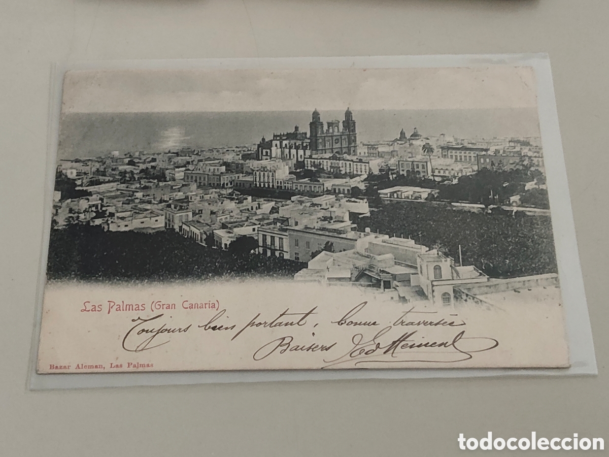 Postales: Tarjeta postal Las Palmas Gran Canaria Vista sin dividir Editor Bazar Alem&aacute;n